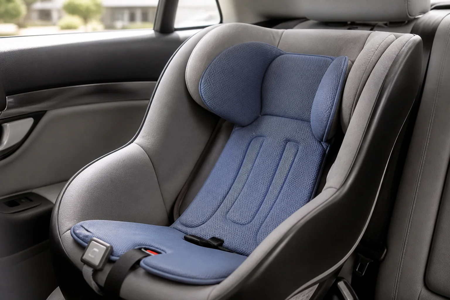 Low-profile baby car-seat comfort and sensing cushion concept